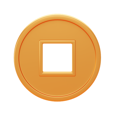 Chinese Coin  3D Icon