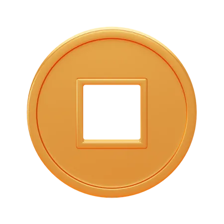 Chinese Coin  3D Icon