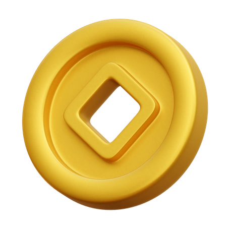 Chinese Coin  3D Icon