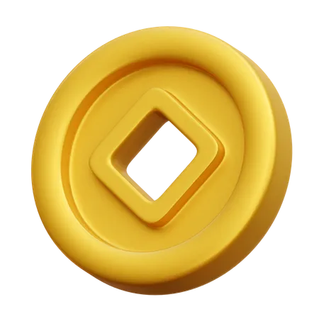 Chinese Coin  3D Icon