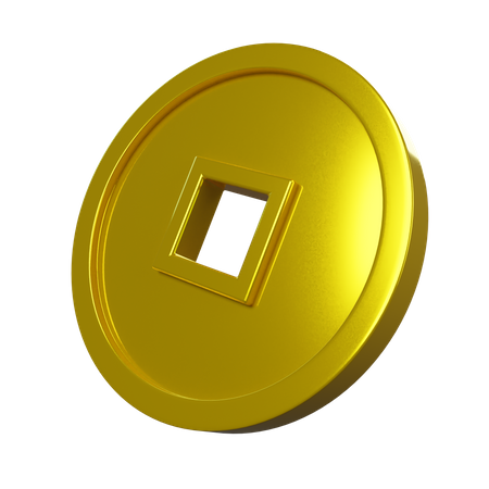 Chinese Coin  3D Icon