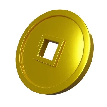 Chinese Coin  3D Icon