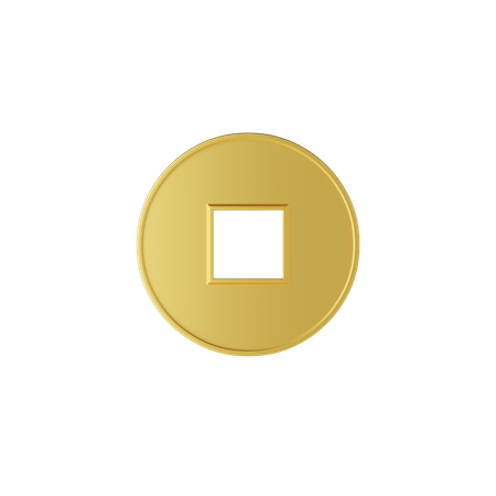 Chinese Coin  3D Icon