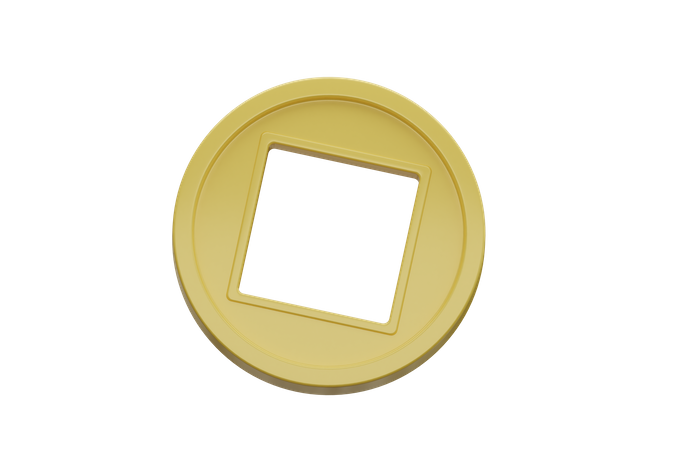 Chinese Coin  3D Icon