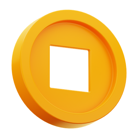 Chinese Coin  3D Icon