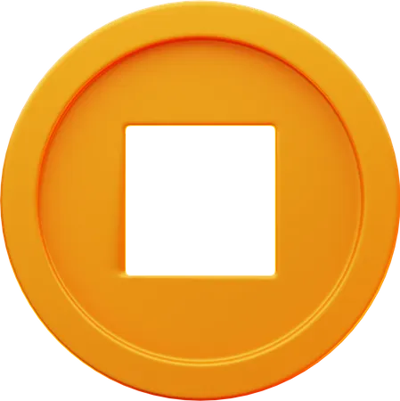 Chinese Coin 3D Icon