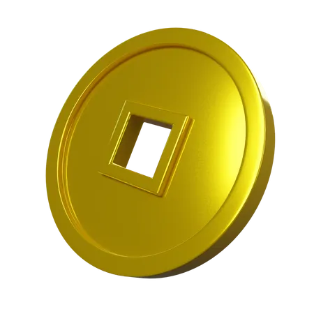Lunar New Year Coin Icon 3D Icon