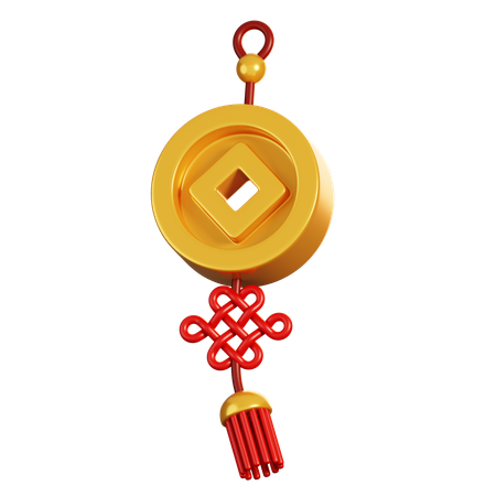 Chinese  Coin Ornament  3D Icon