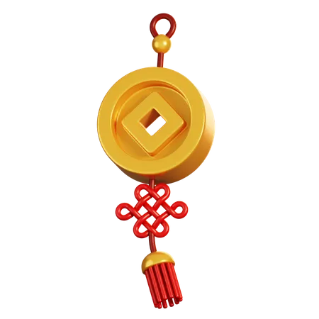 Chinese  Coin Ornament  3D Icon