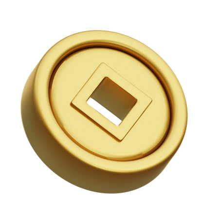 중국 동전  3D Icon