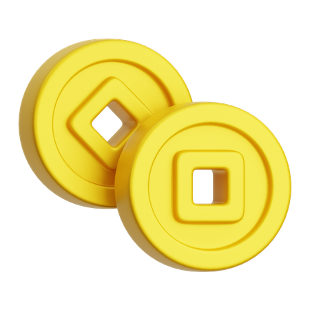 Chinese Coins  3D Icon