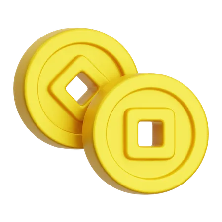 Chinese Coins  3D Icon