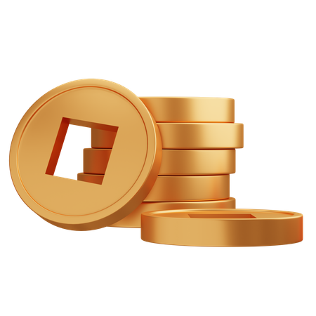 Chinese Coins  3D Icon