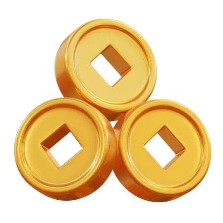 Chinese Coins  3D Icon