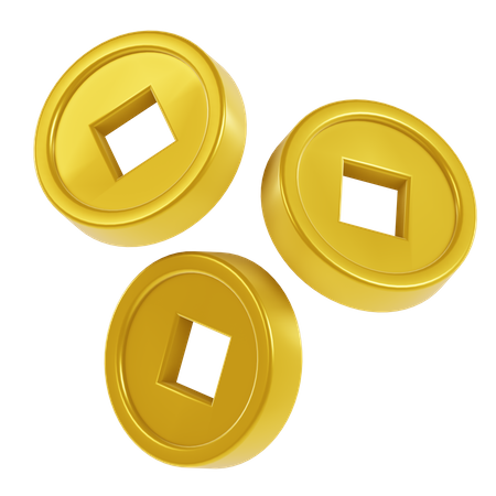 Chinese Coins  3D Icon