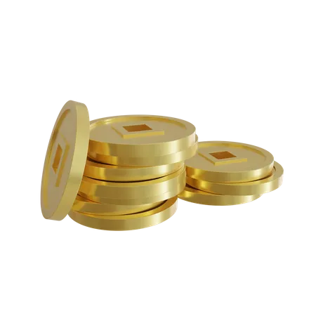 Chinese Coins  3D Icon