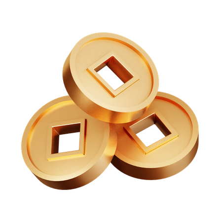 Chinese Coins  3D Icon