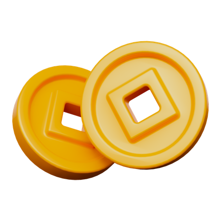 Chinese Coins  3D Icon