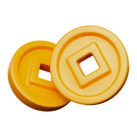 Chinese Coins  3D Icon