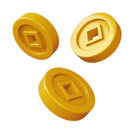 Chinese Coins  3D Icon