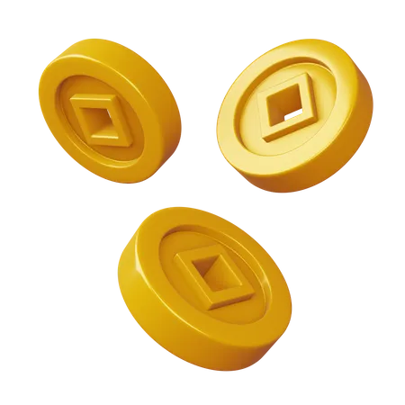 Chinese Coins  3D Icon