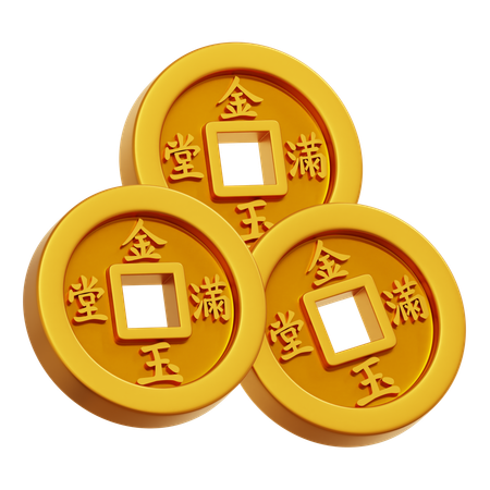 Chinese Coins  3D Icon
