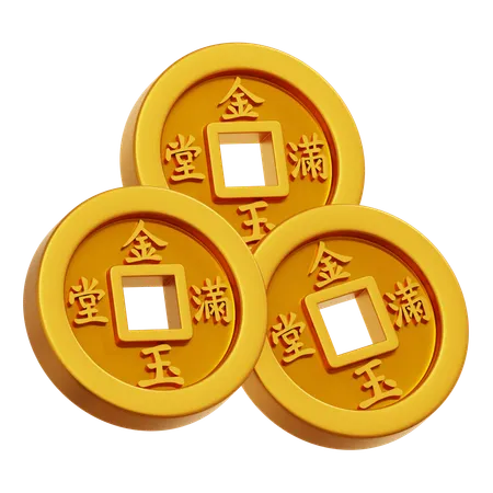 Chinese Coins  3D Icon