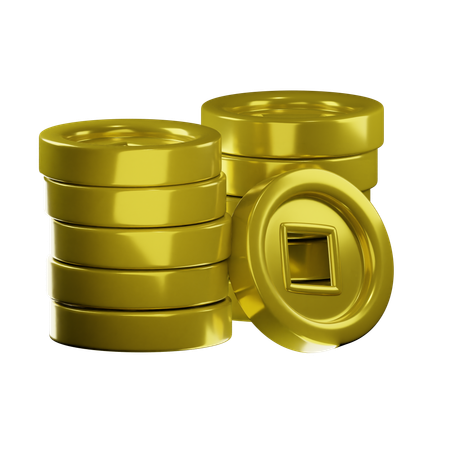 Chinese Coins  3D Icon