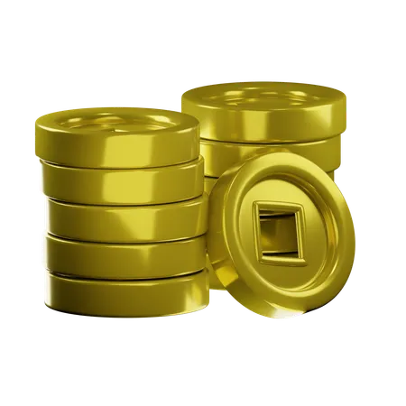 Chinese Coins  3D Icon