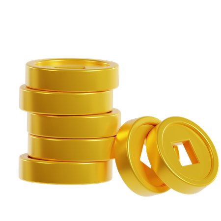 Chinese Coins  3D Icon