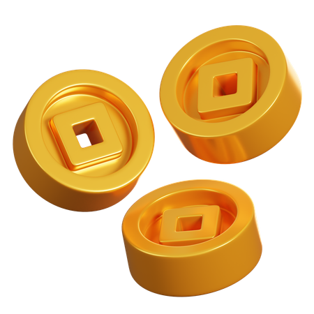 Chinese Coins  3D Icon