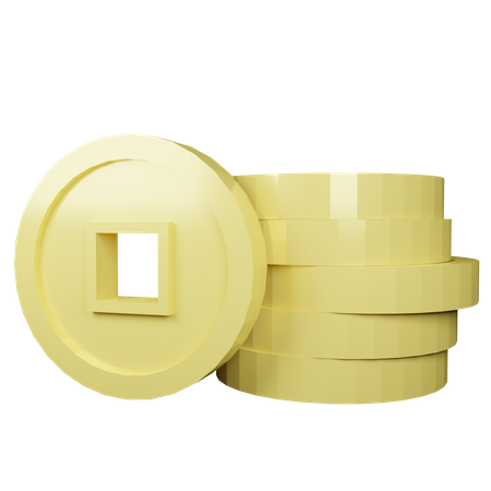 Chinese Coins  3D Icon