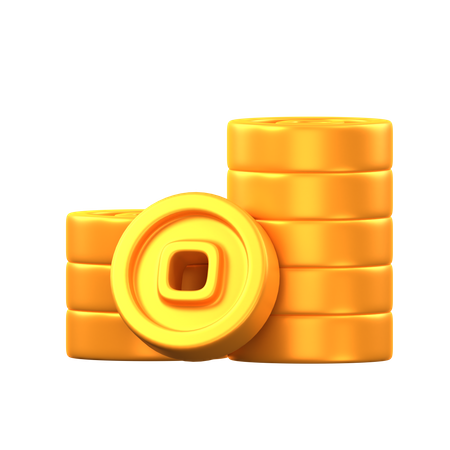 Chinese Coins 3D Icon