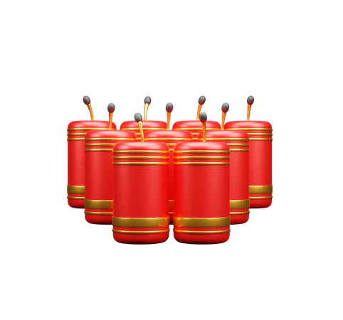 Chinese Crackers  3D Icon
