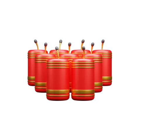 Chinese Crackers  3D Icon