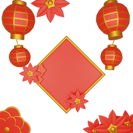 Chinese Decoration  3D Illustration