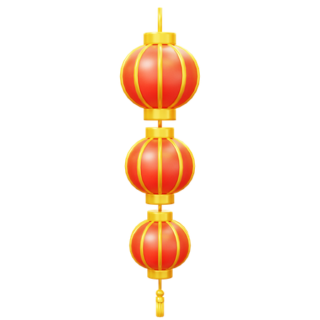 Chinese decorative lantern  3D Icon