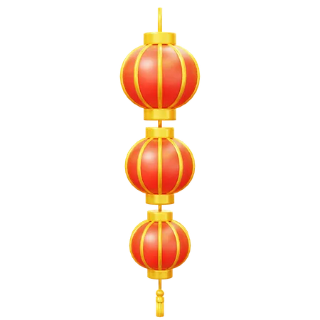 Chinese decorative lantern  3D Icon