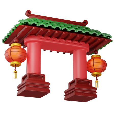 Chinese door  3D Icon