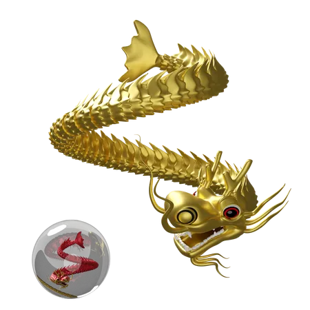3 D Chinese New Year 2024 Capricorn With Crystal Ball Isolated 3 D Render Illustration 3D Icon