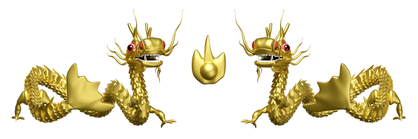 3 D Chinese New Year 2024 Capricorn With Fire Ball Isolated 3 D Render Illustration 3D Icon