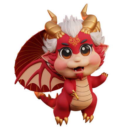 Chinese Dragon  3D Illustration