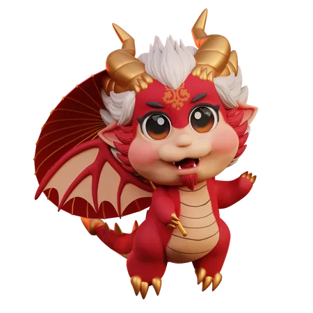 Chinese Dragon  3D Illustration