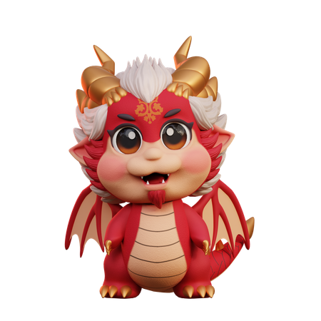 Chinese Dragon Is Celebrating New Year  3D Illustration