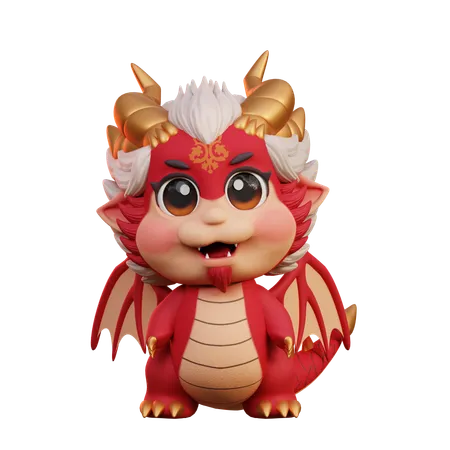 Chinese Dragon Is Celebrating New Year  3D Illustration