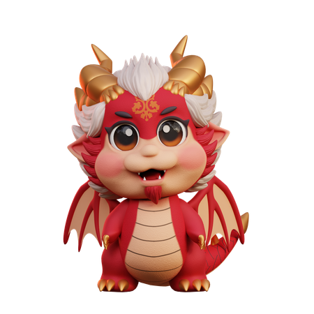 Chinese Dragon Is Celebrating New Year  3D Illustration