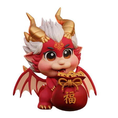 3 D Character Dragon Chinese New Year 3D Illustration