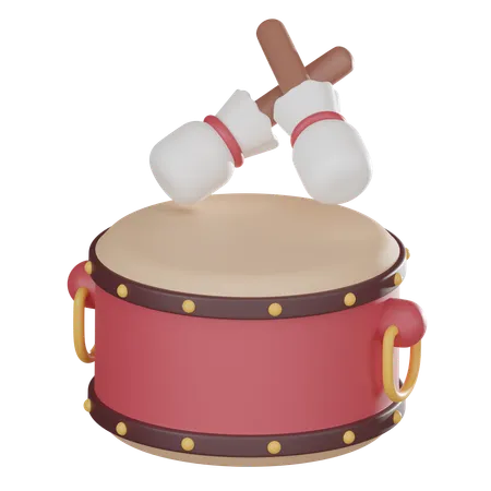 Chinese Culture Traditional Drum Ideal For New Year Celebrations And Festivals This Iconic Symbol Captures Spirit Of Asias Most Significant Annual Event 3 D Render Illustration 3D Icon