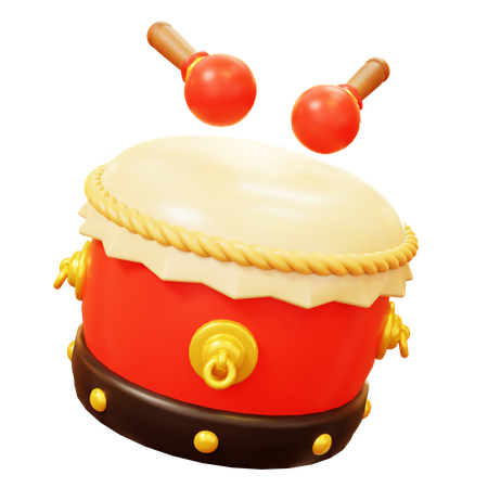 Chinese drum  3D Icon