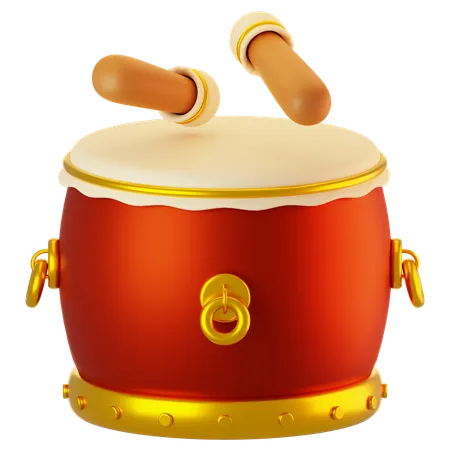 Chinese Drum  3D Icon